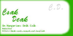 csak deak business card