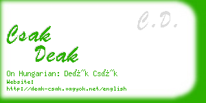 csak deak business card